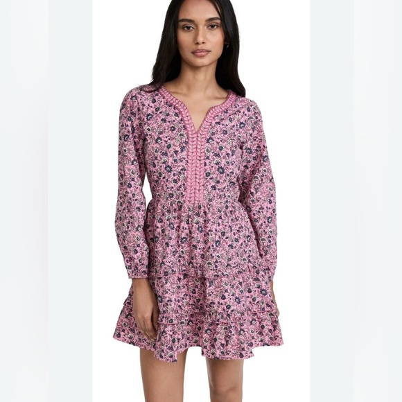 Roberta Roller Rabbit Dresses & Skirts - Roller Rabbit | Cluny Print Naema long sleeve mini dress Women’s size S Ruffle